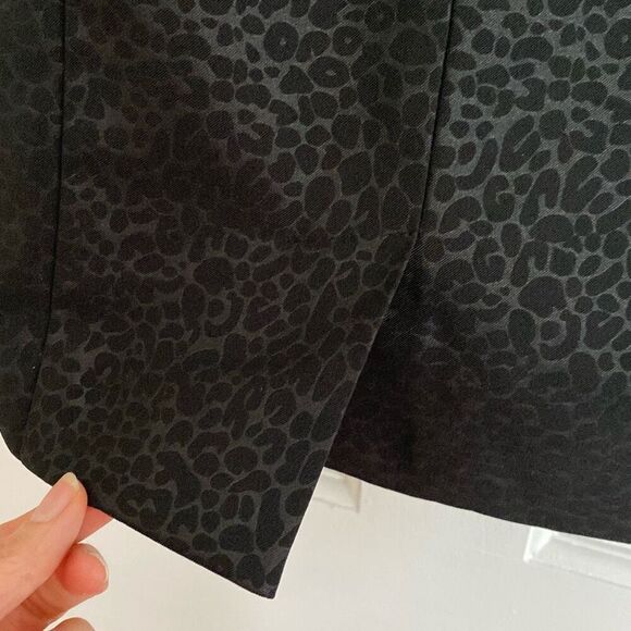 Cynthia Rowley black cheetah print mini skirt size 4 - Picture 6 of 9